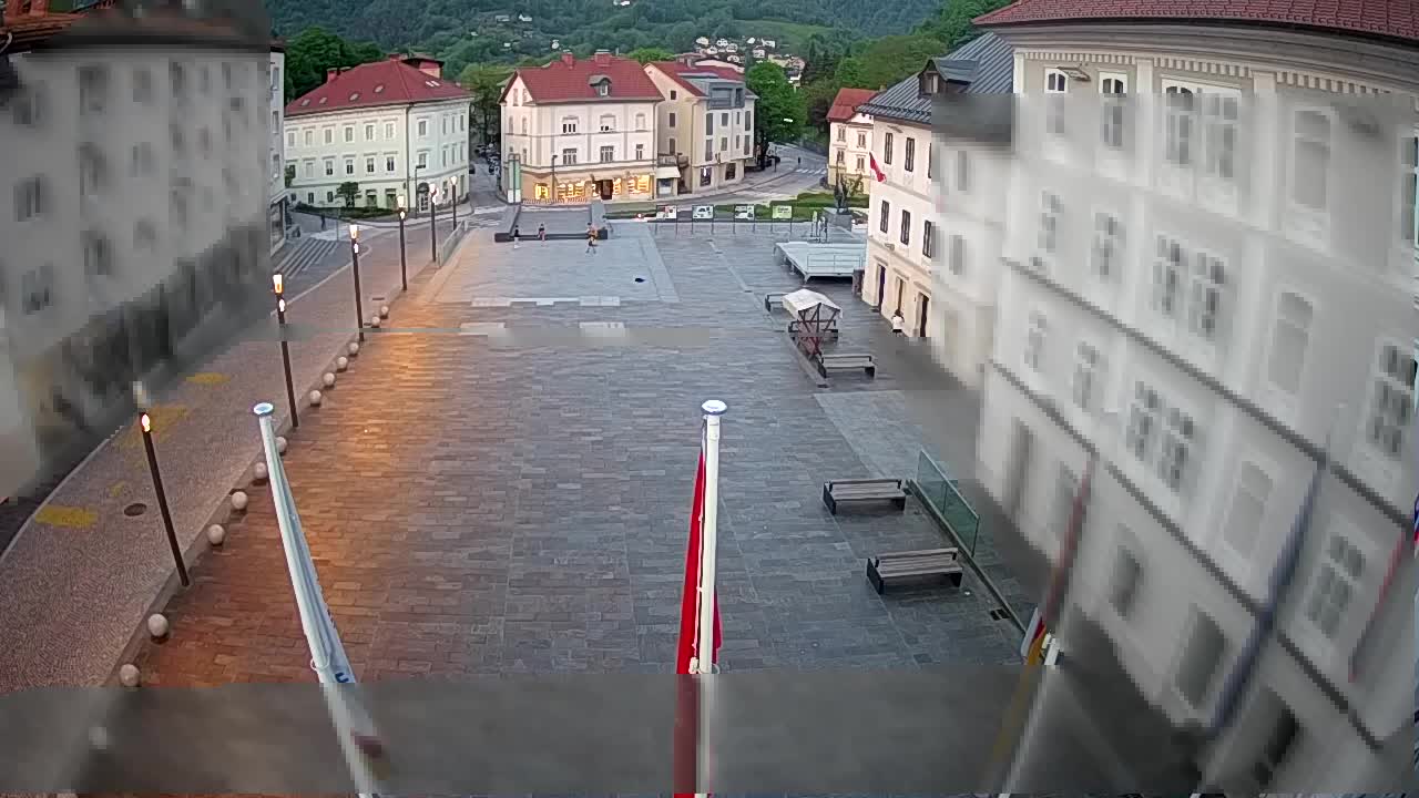 Idrija – Mestni trg (maison du peintre Jurij Tavčar)