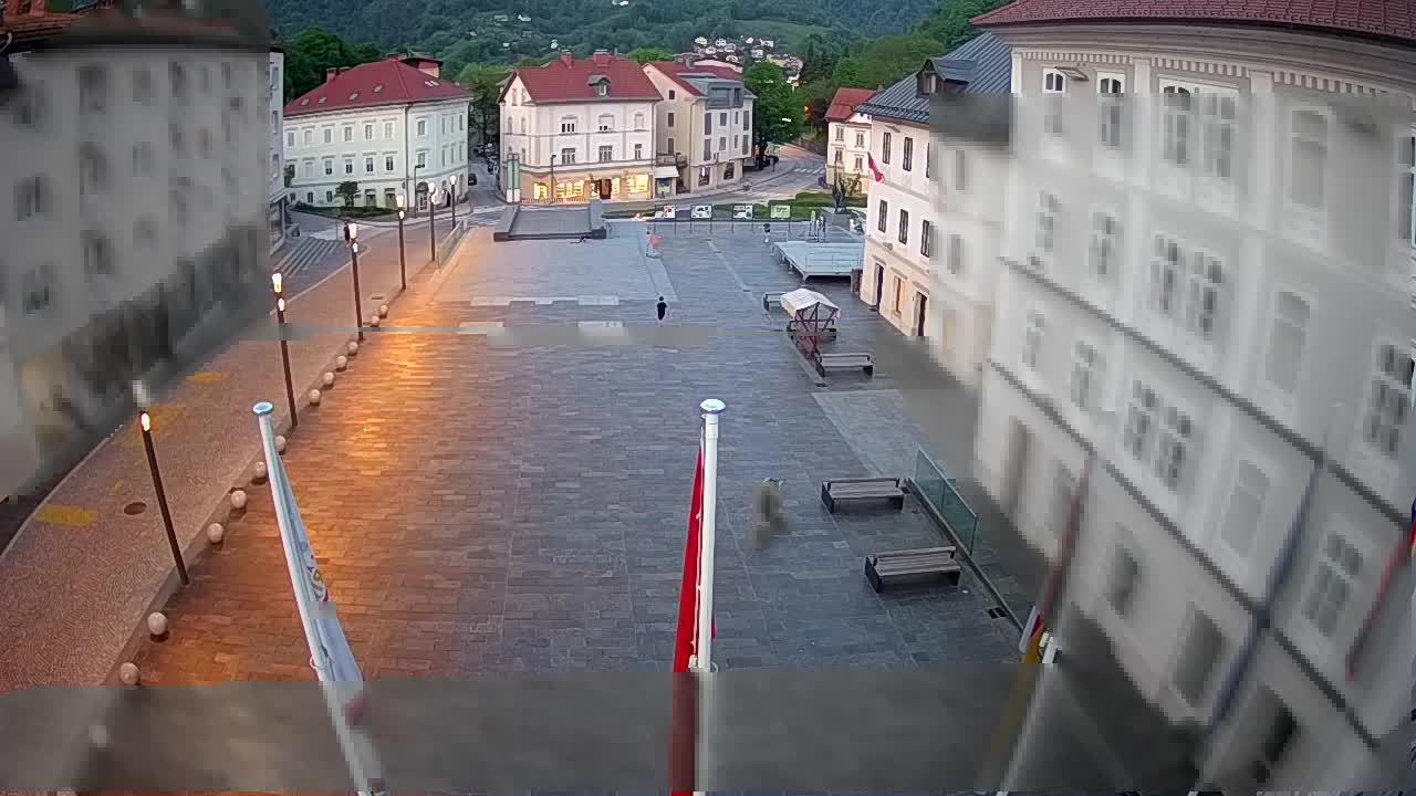 Idrija – Mestni trg (casa del pintor Jurij Tavčar)