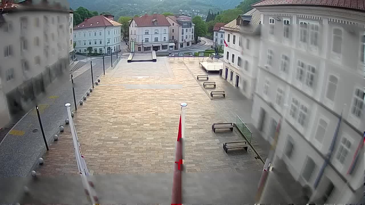 Idrija – Mestni trg (maison du peintre Jurij Tavčar)