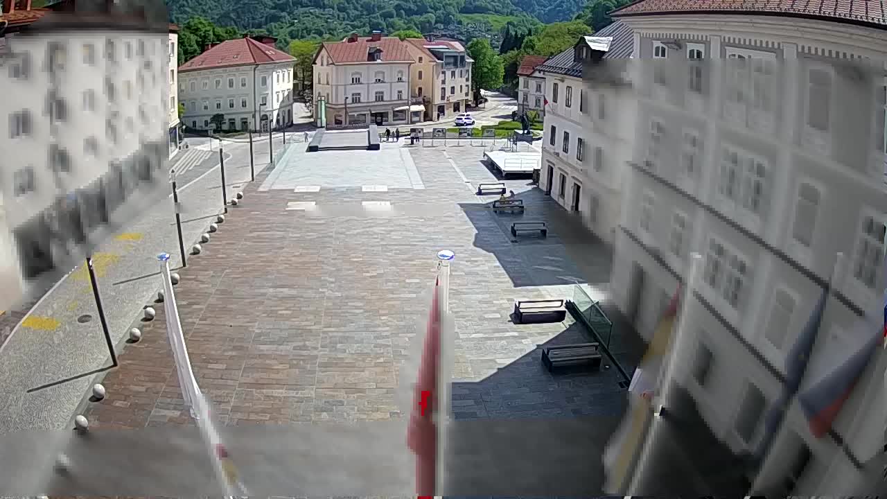 Idrija – Mestni trg (casa natale del pittore Jurij Tavčar)