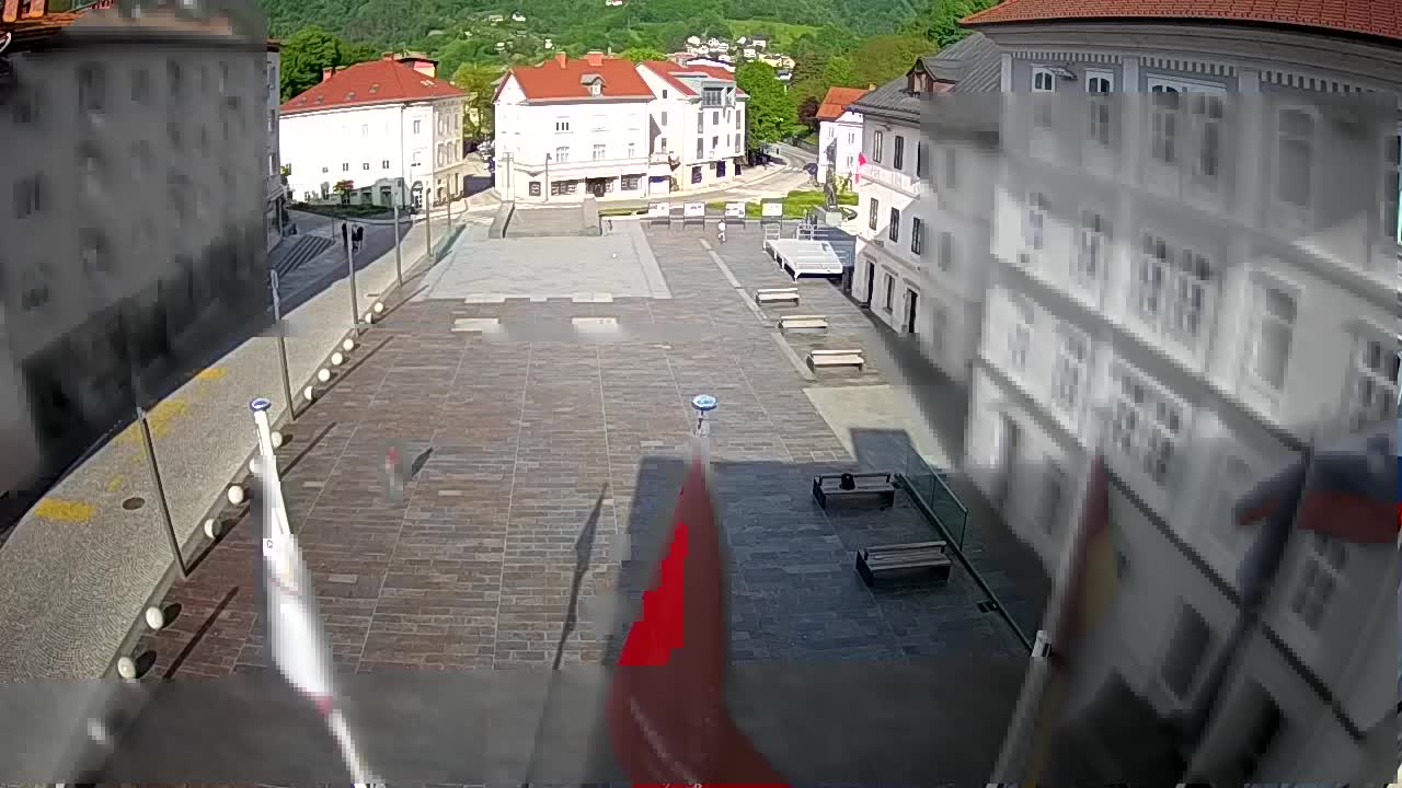 Idrija – Mestni trg (casa natale del pittore Jurij Tavčar)