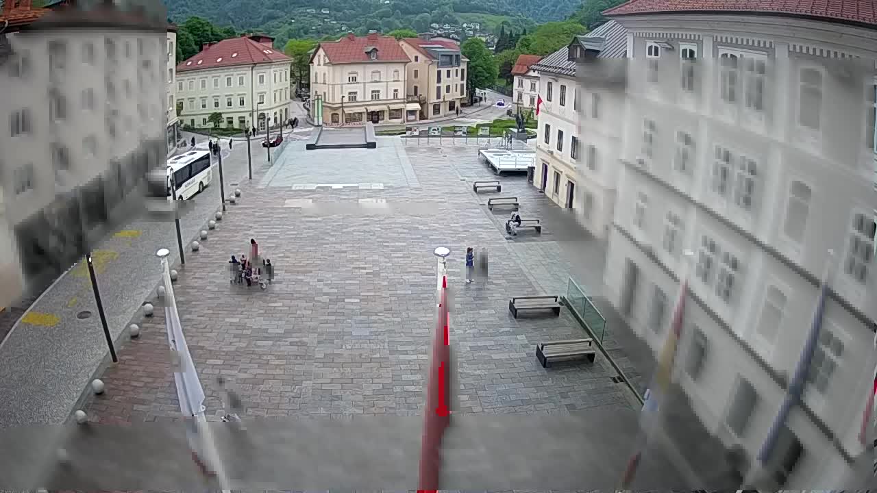 Idrija – Mestni trg (casa del pintor Jurij Tavčar)