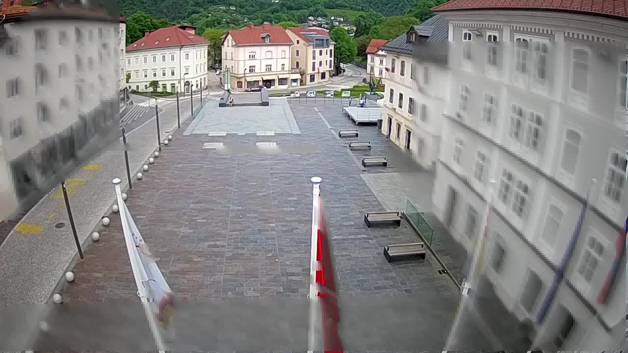 Idrija – Mestni trg (maison du peintre Jurij Tavčar)