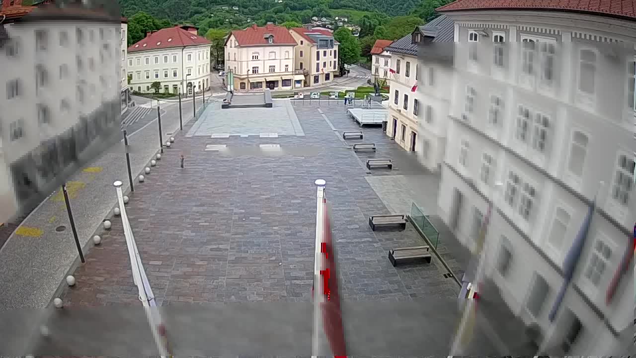 Idrija – Mestni trg (casa natale del pittore Jurij Tavčar)