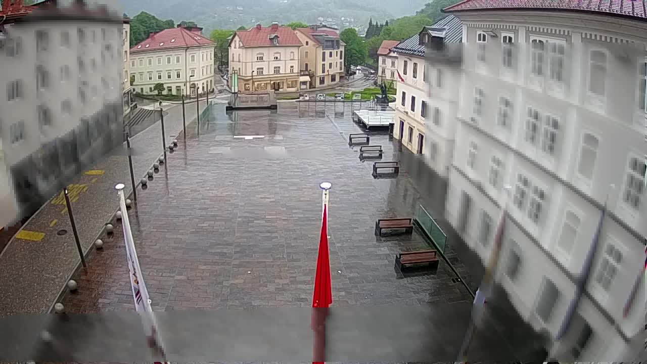 Idrija – Mestni trg (casa del pintor Jurij Tavčar)