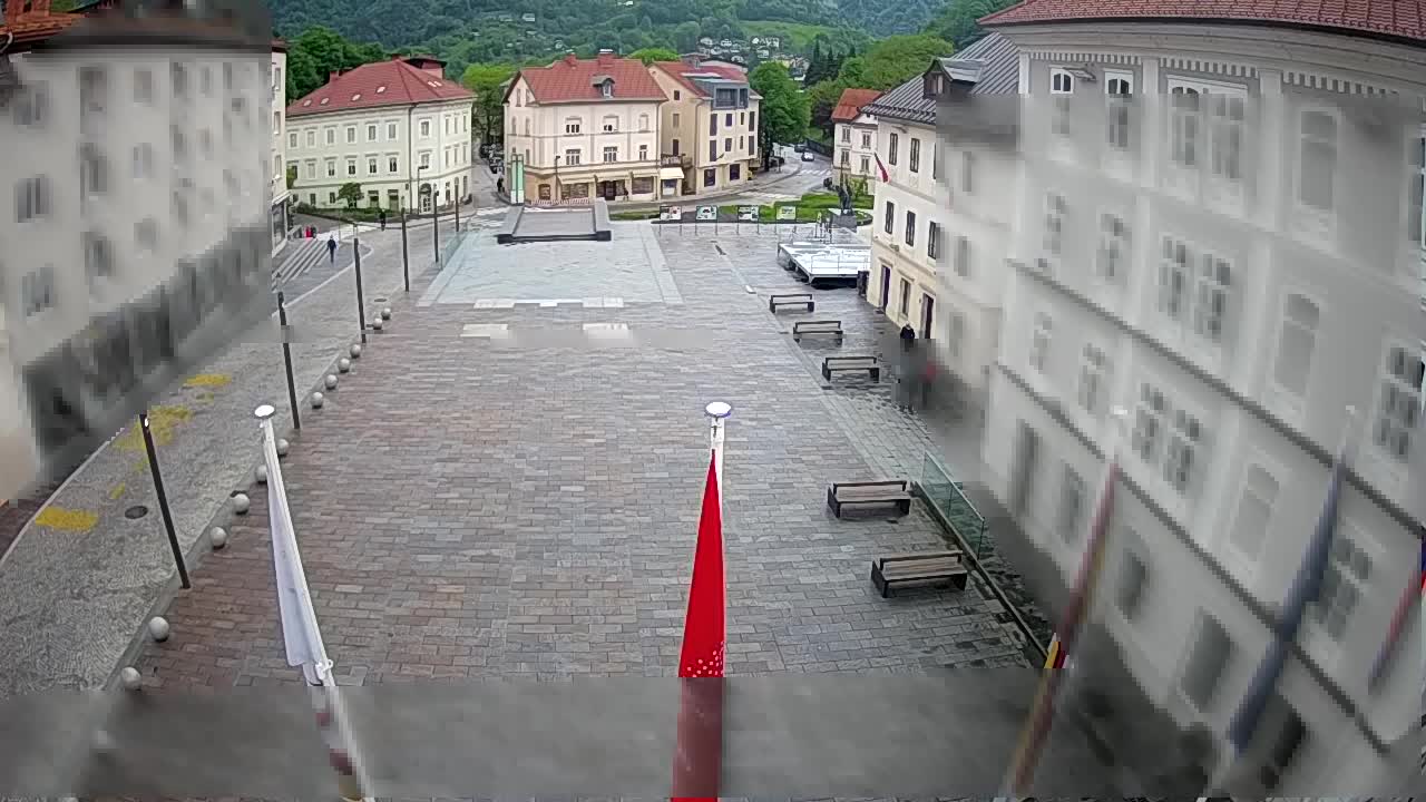 Idrija – Mestni trg (maison du peintre Jurij Tavčar)