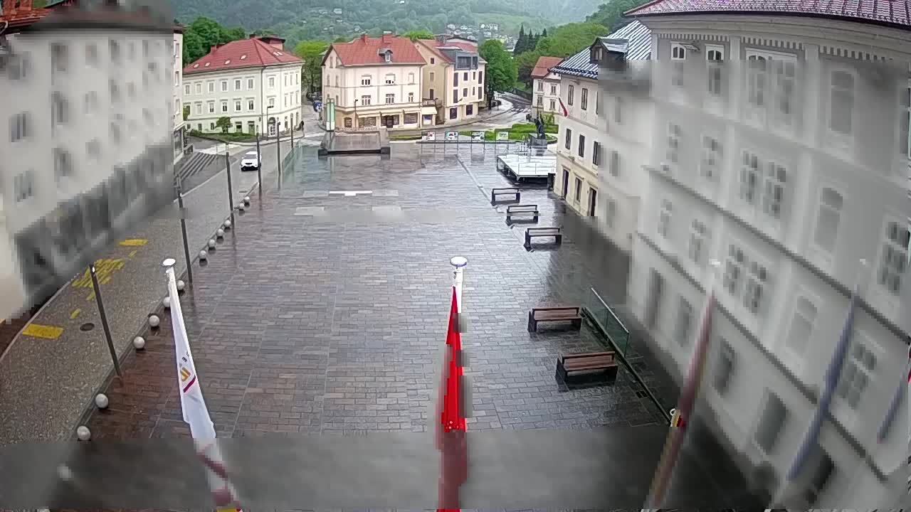 Idrija – Mestni trg (hiša slikarja Jurija Tavčarja – idrijskega)