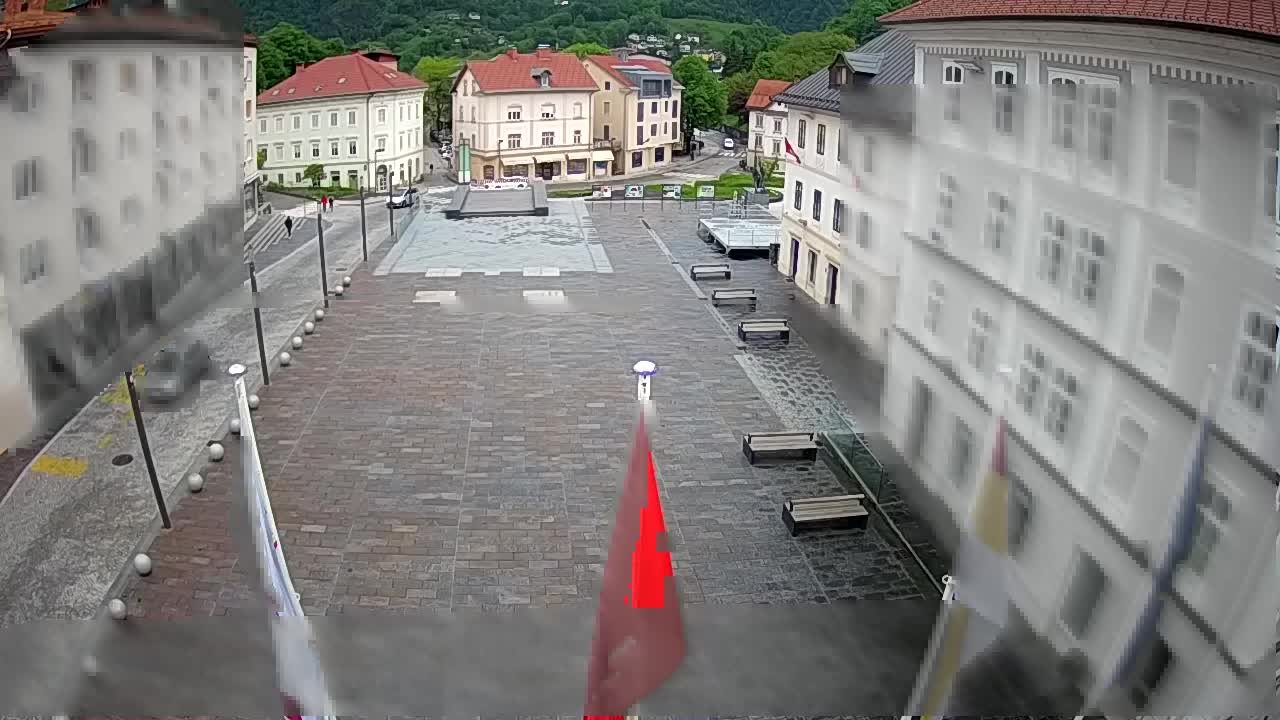 Idrija – Mestni trg (casa del pintor Jurij Tavčar)