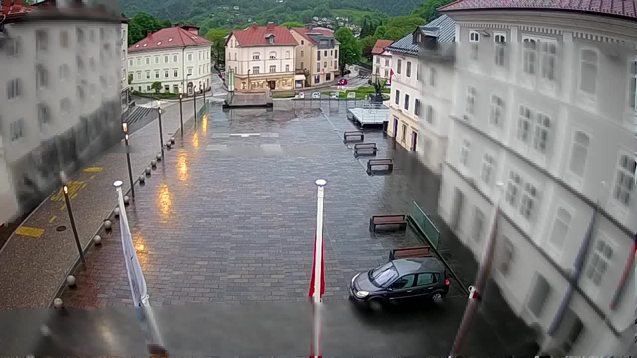 Idrija – Mestni trg (maison du peintre Jurij Tavčar)
