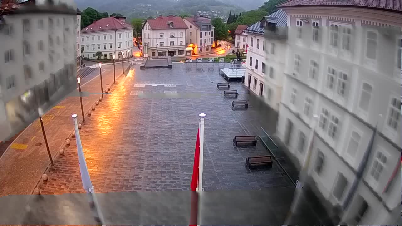 Idrija – Mestni trg (casa del pintor Jurij Tavčar)