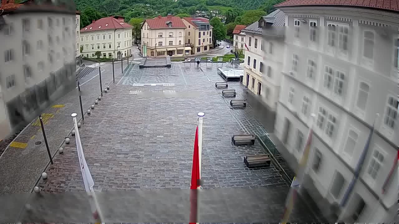 Idrija – Mestni trg (casa del pintor Jurij Tavčar)