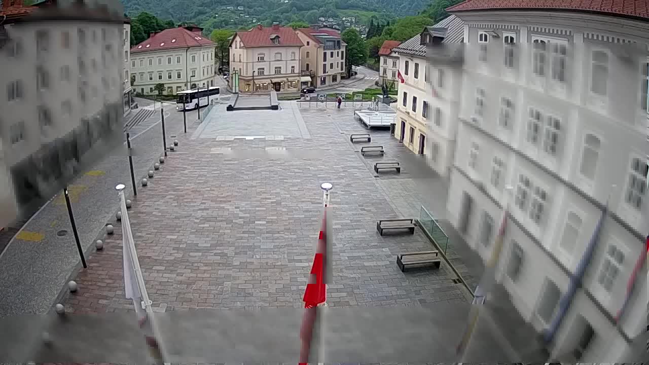 Idrija – Mestni trg (casa del pintor Jurij Tavčar)