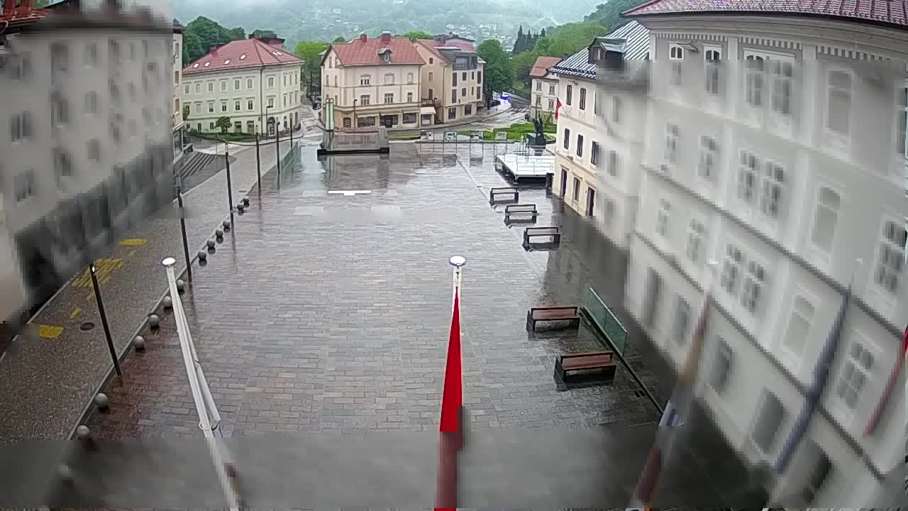 Idrija – Mestni trg (casa del pintor Jurij Tavčar)