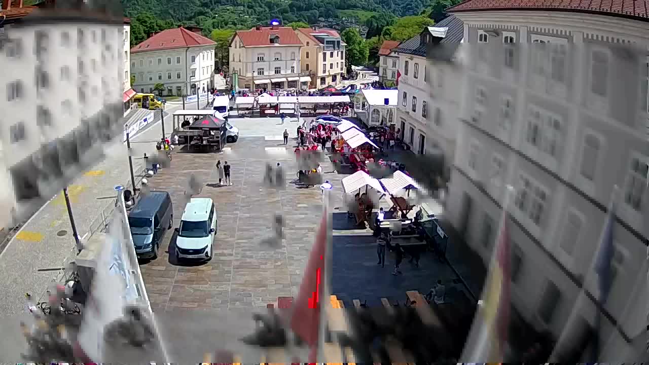 Idrija – Mestni trg (casa del pintor Jurij Tavčar)