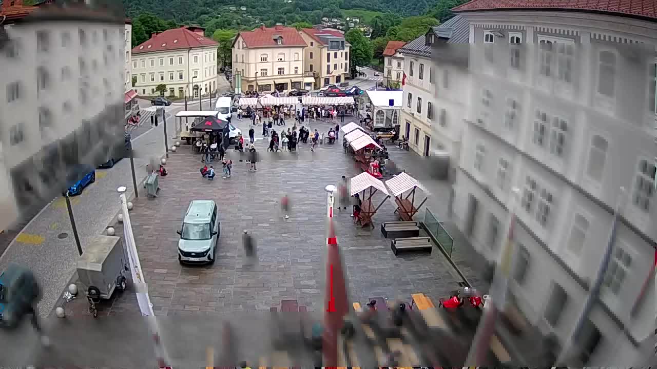 Idrija – Mestni trg (maison du peintre Jurij Tavčar)