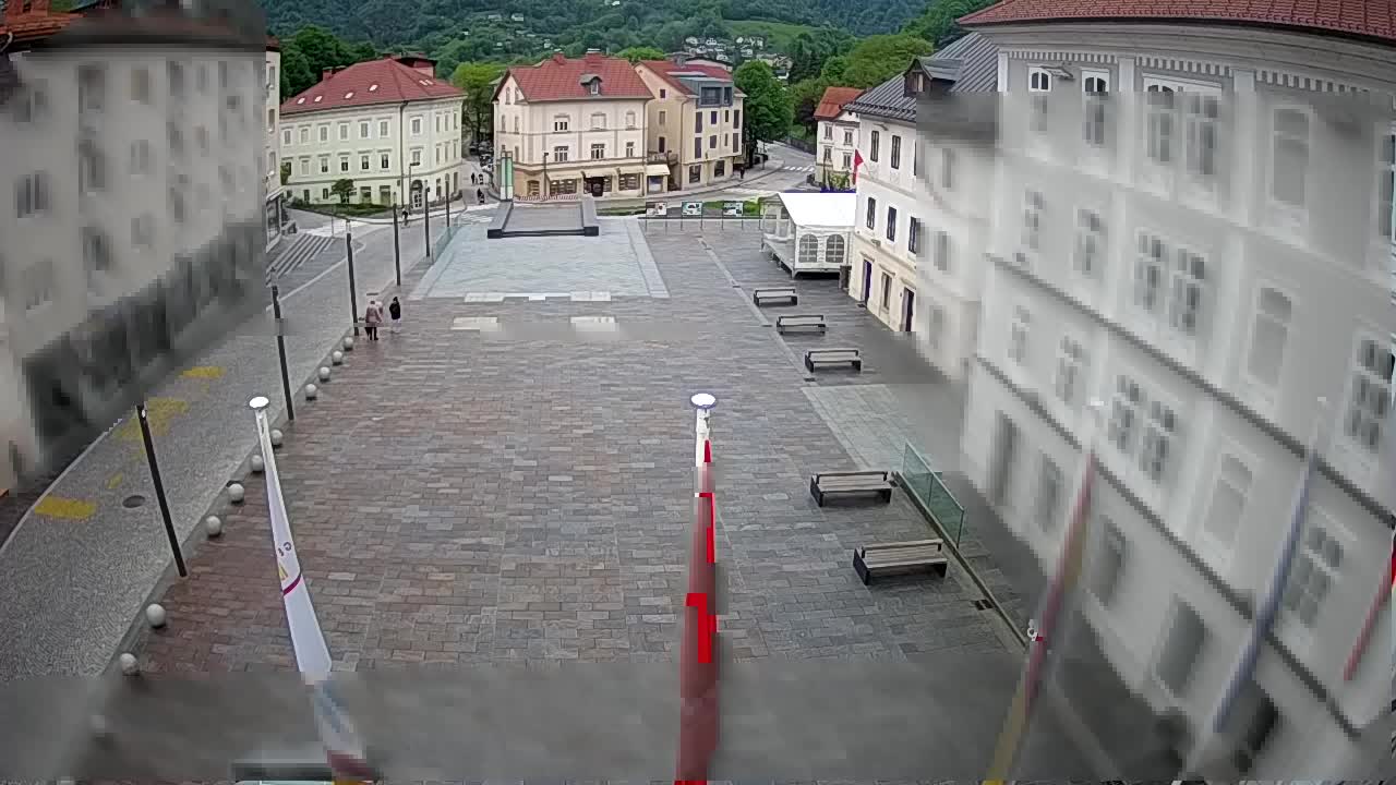 Idrija – Mestni trg (casa del pintor Jurij Tavčar)