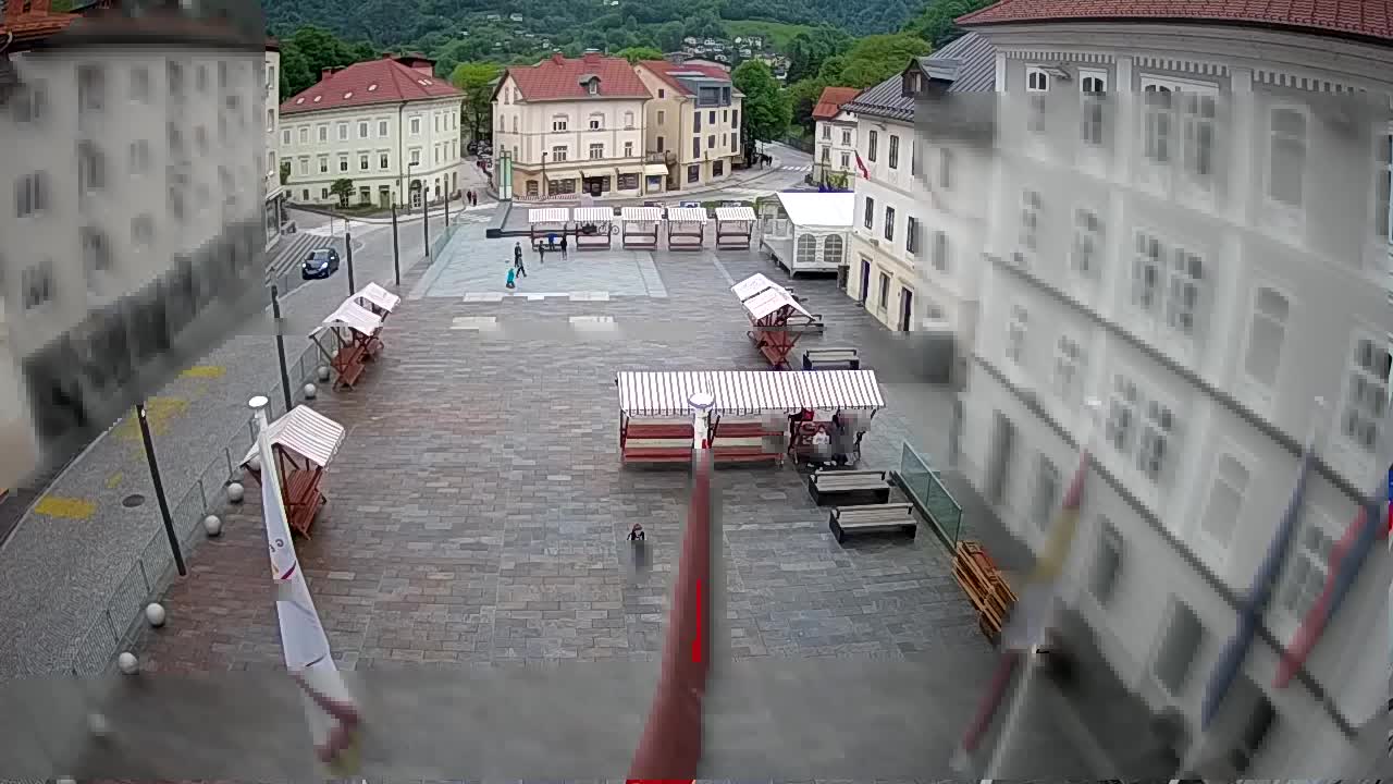 Idrija – Mestni trg (maison du peintre Jurij Tavčar)