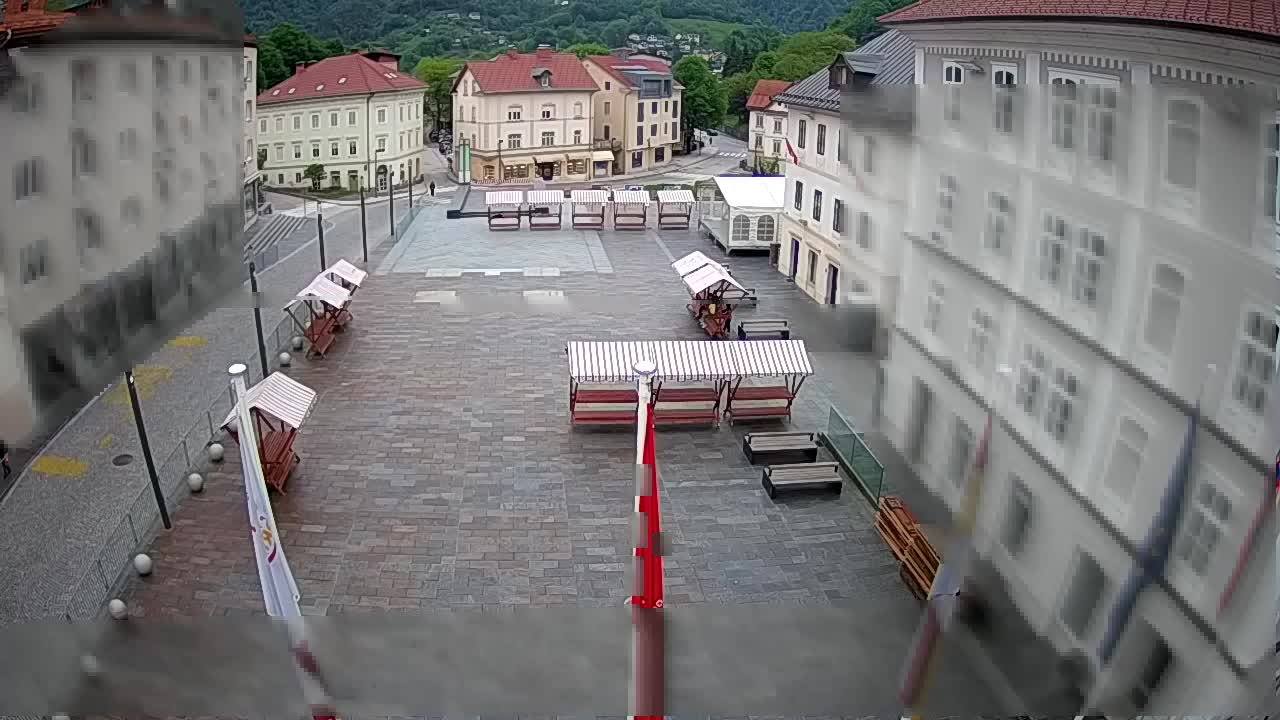 Idrija – Mestni trg (maison du peintre Jurij Tavčar)