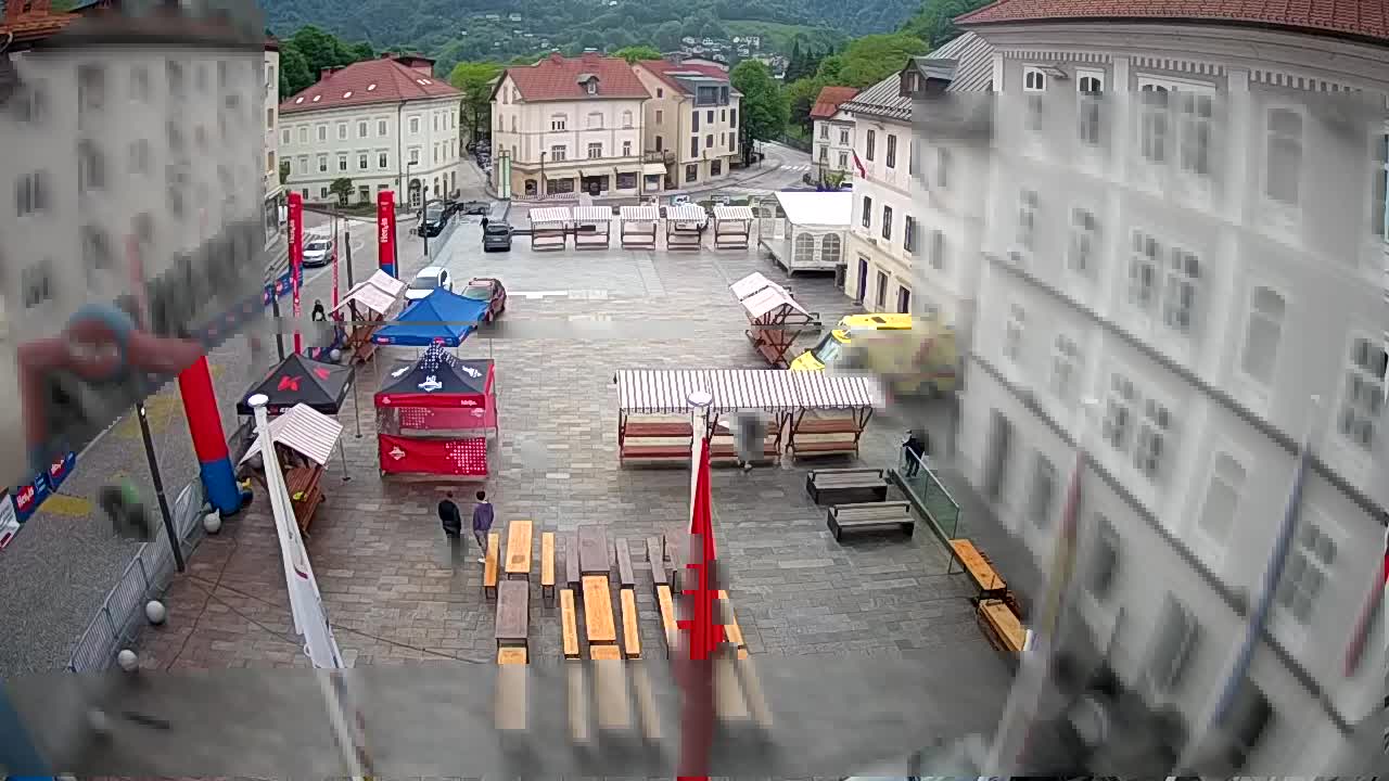 Idrija – Mestni trg (casa del pintor Jurij Tavčar)