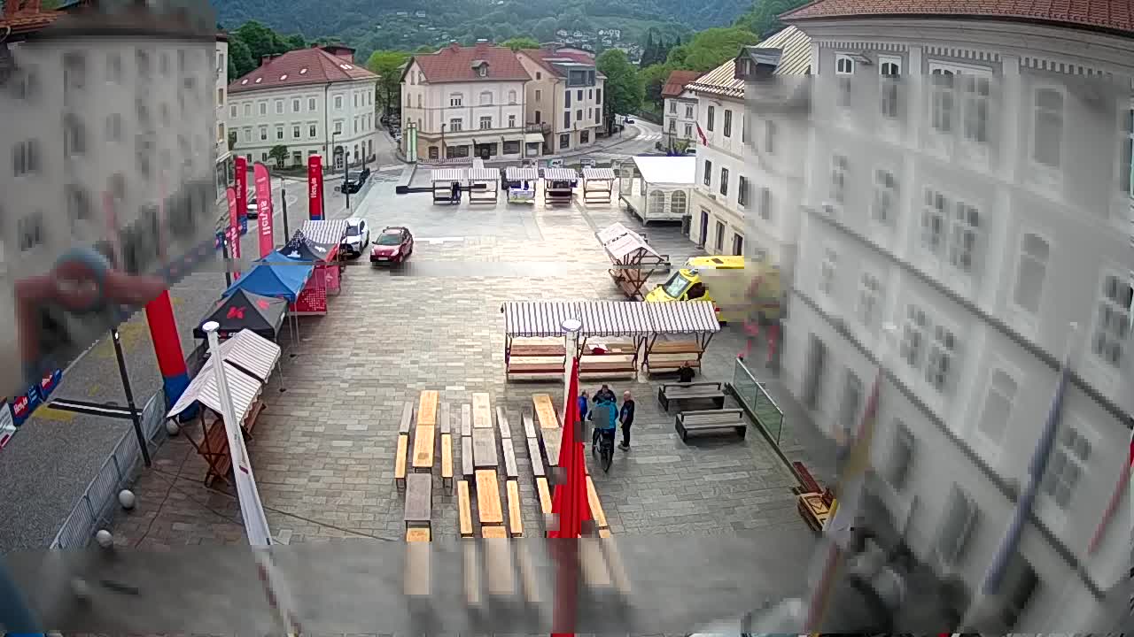 Idrija – Mestni trg (casa del pintor Jurij Tavčar)