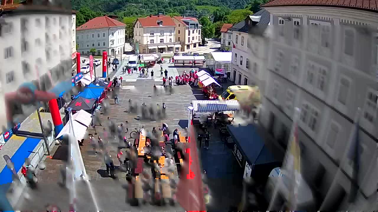 Idrija – Mestni trg (casa del pintor Jurij Tavčar)