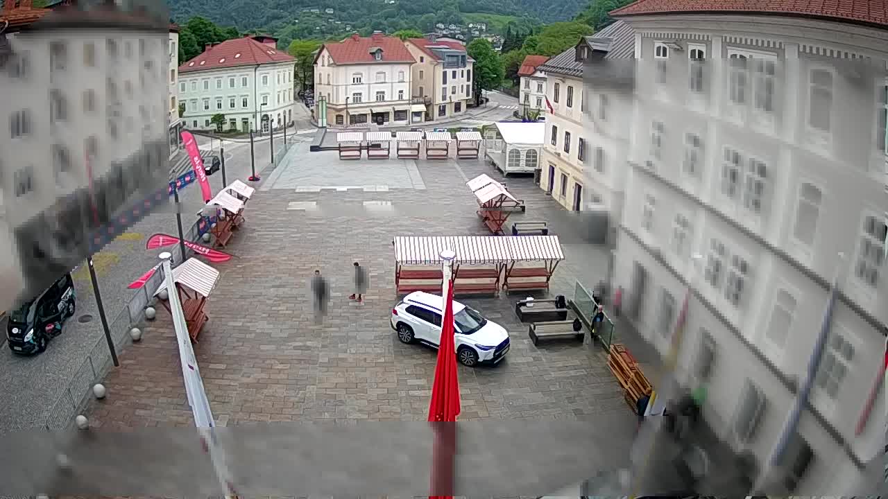 Idrija – Mestni trg (casa del pintor Jurij Tavčar)