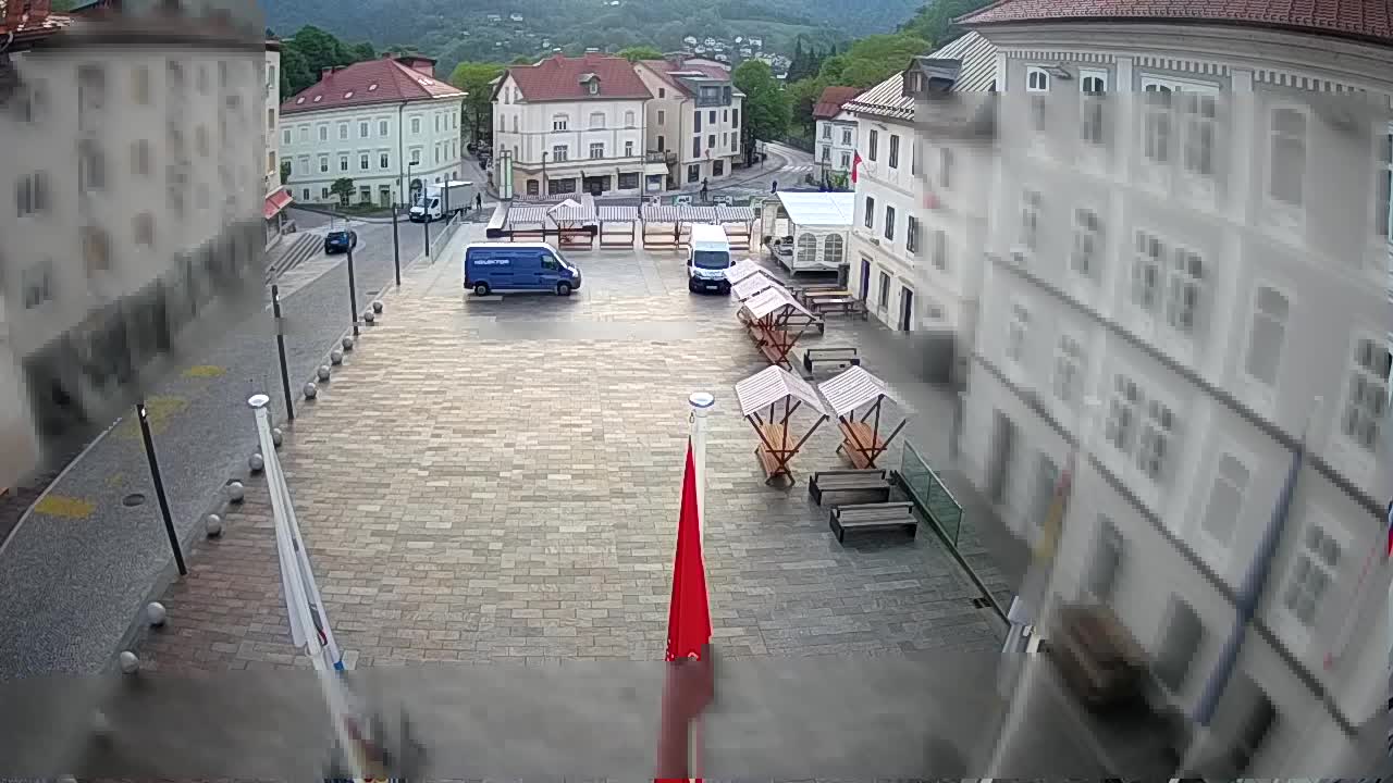 Idrija – Mestni trg (maison du peintre Jurij Tavčar)