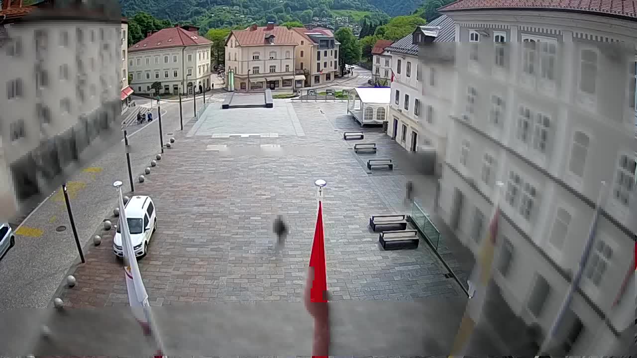 Idrija – Mestni trg (maison du peintre Jurij Tavčar)
