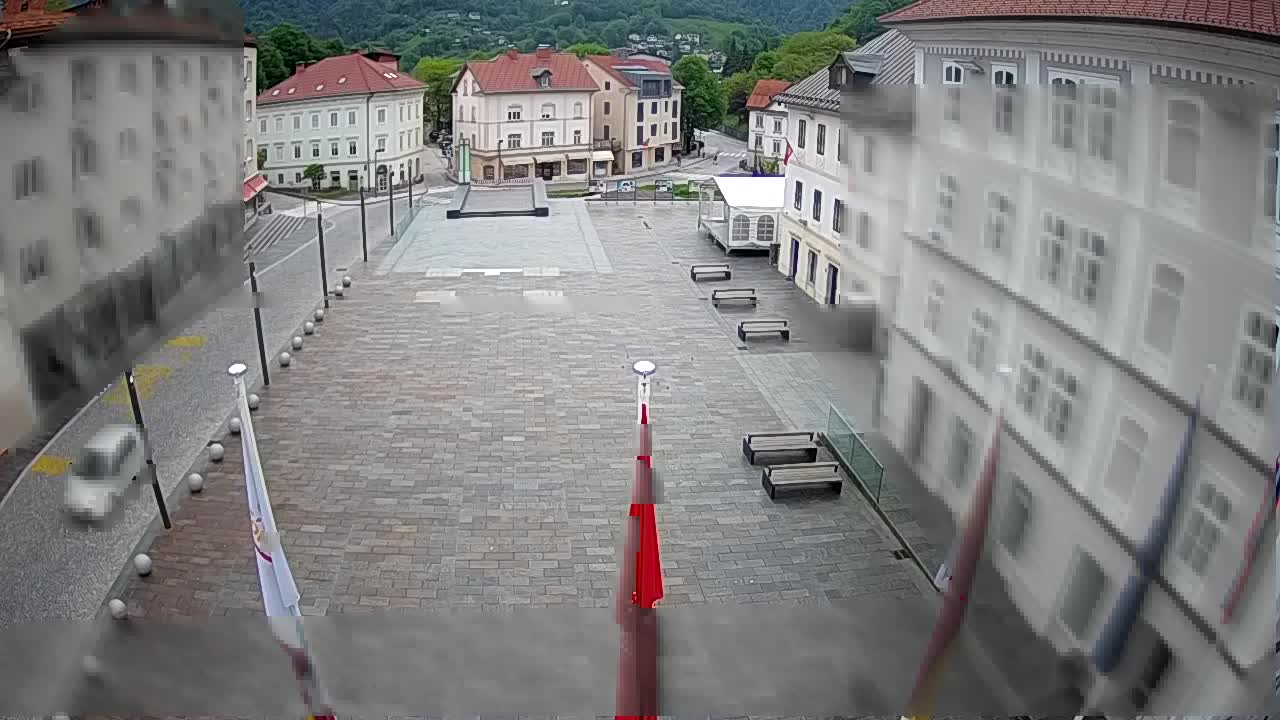 Idrija – Mestni trg (maison du peintre Jurij Tavčar)