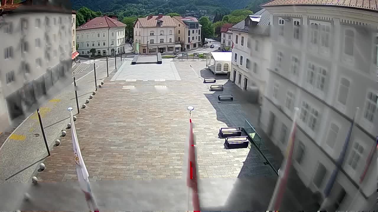 Idrija – Mestni trg (maison du peintre Jurij Tavčar)