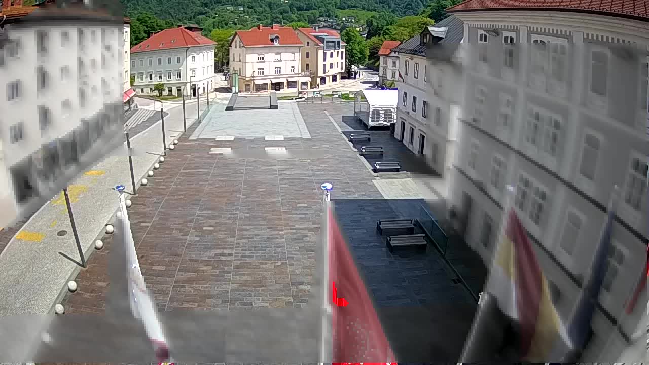Idrija – Mestni trg (maison du peintre Jurij Tavčar)