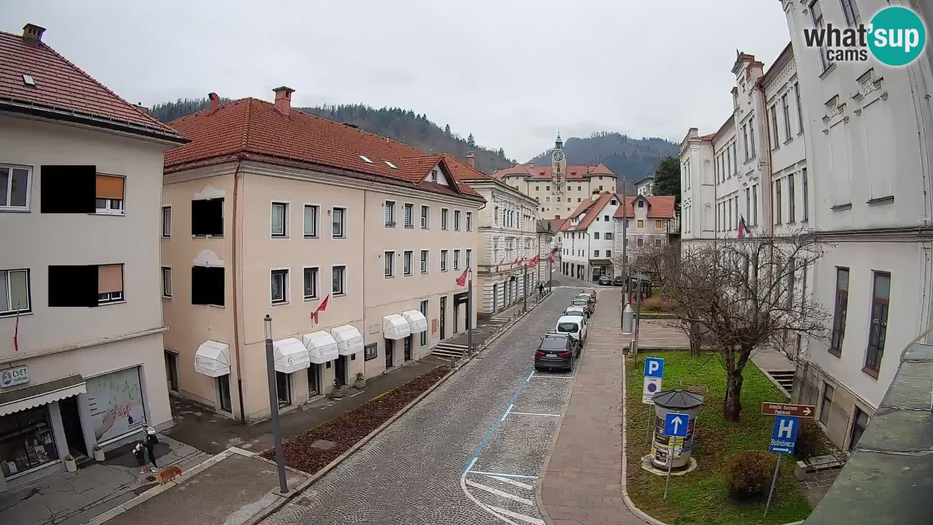Spletna kamera Idrija – Pogled z občinske stavbe