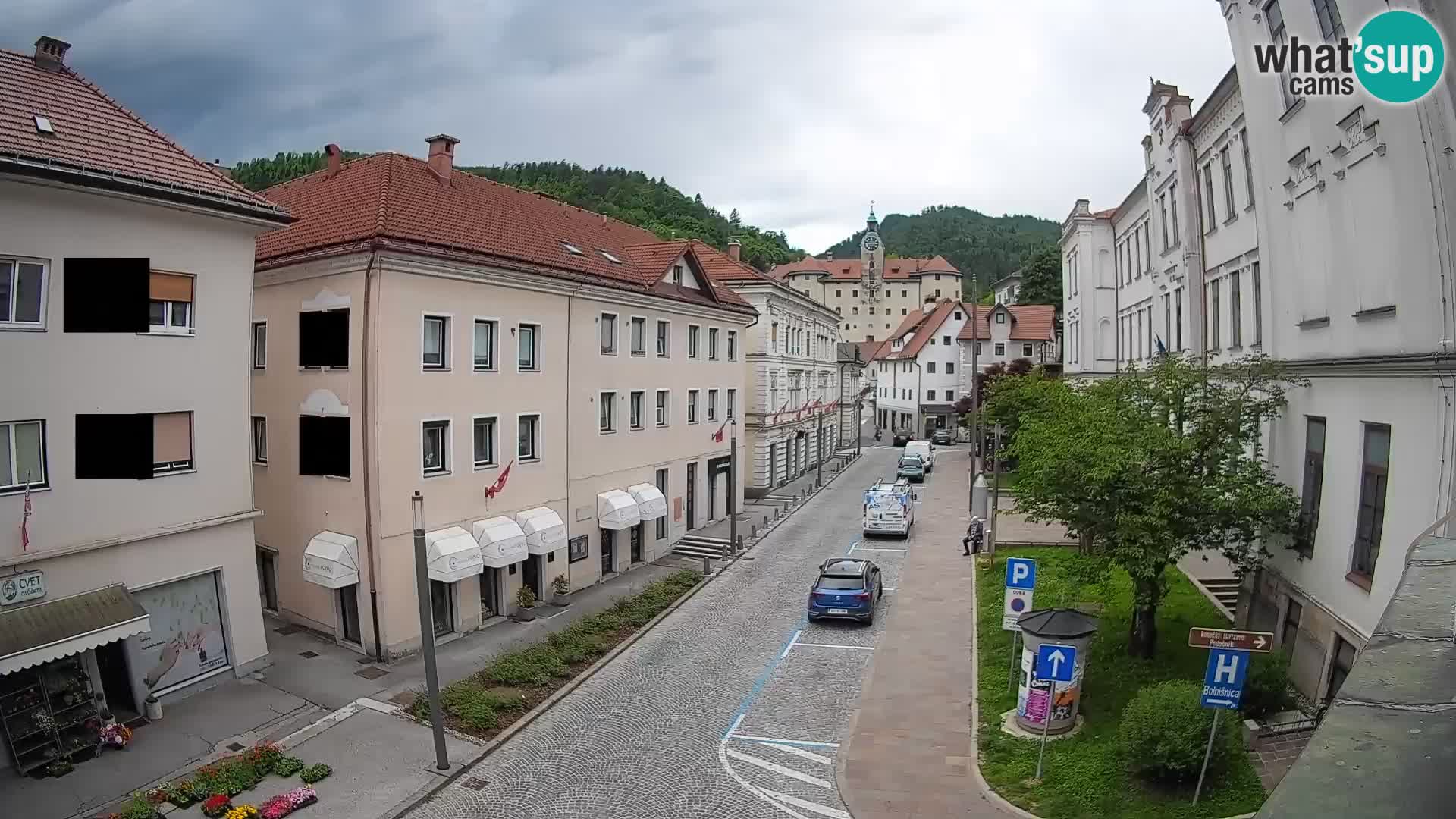 Spletna kamera Idrija – Pogled z občinske stavbe