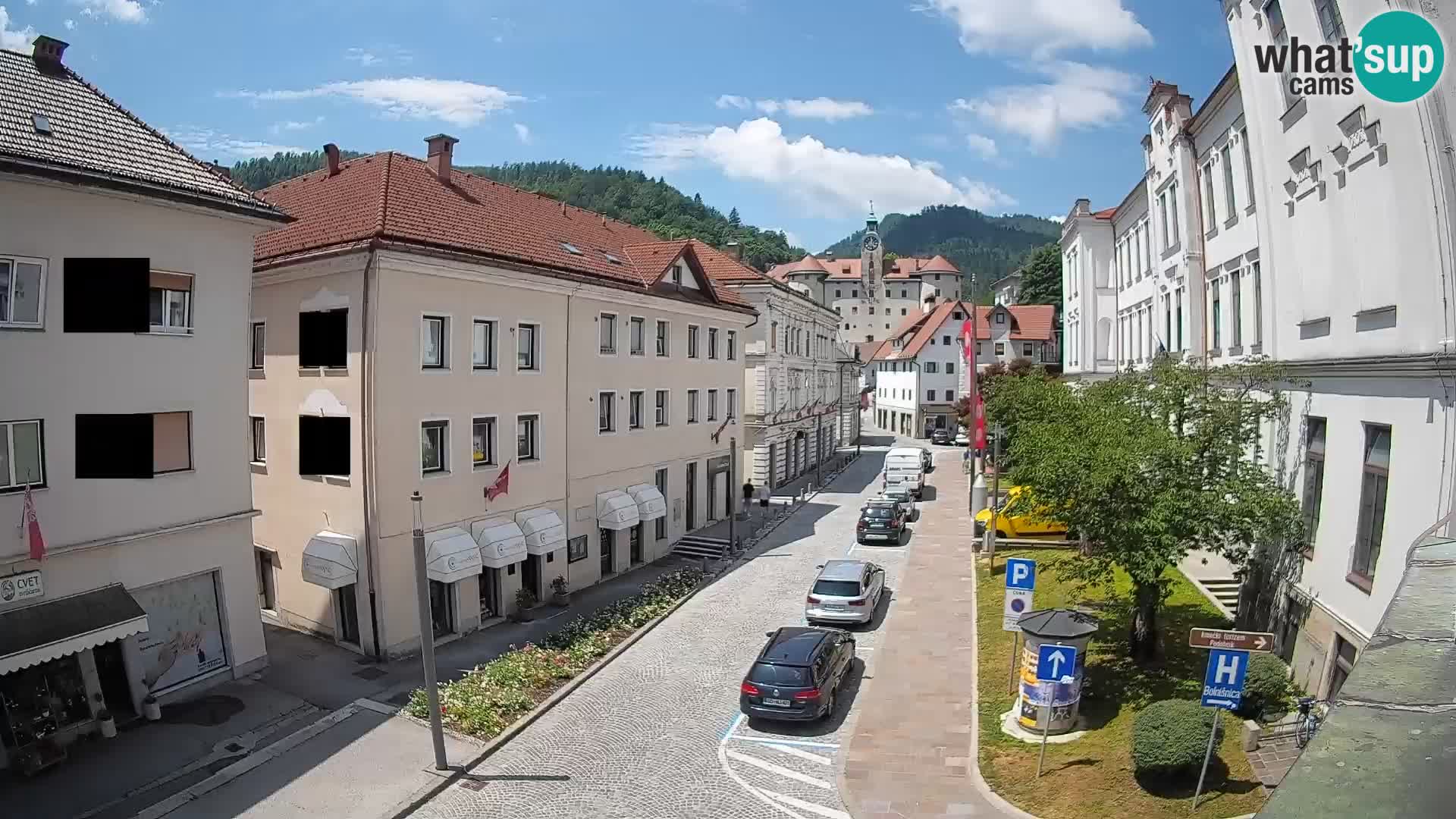 Spletna kamera Idrija – Pogled z občinske stavbe