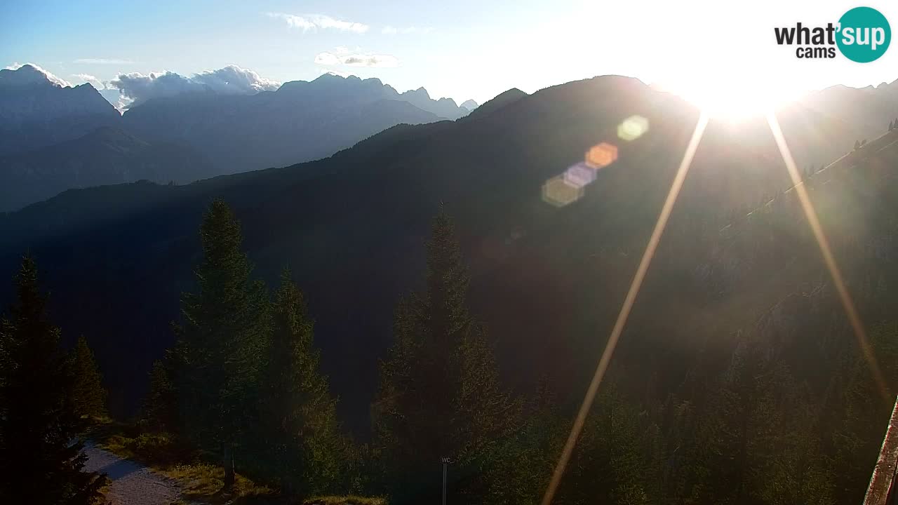 Koča na Golici Webcam (1582 m) – Slowenien