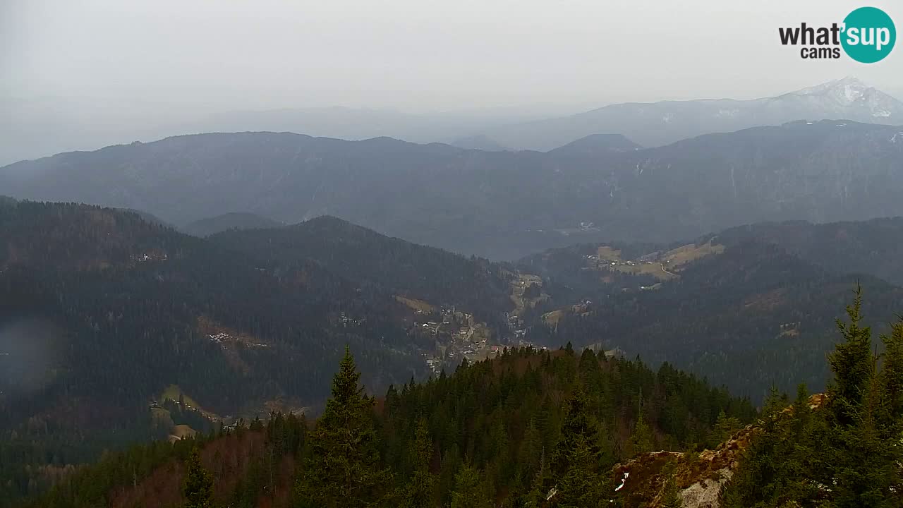Koča na Golici Webcam (1582 m) – Slowenien