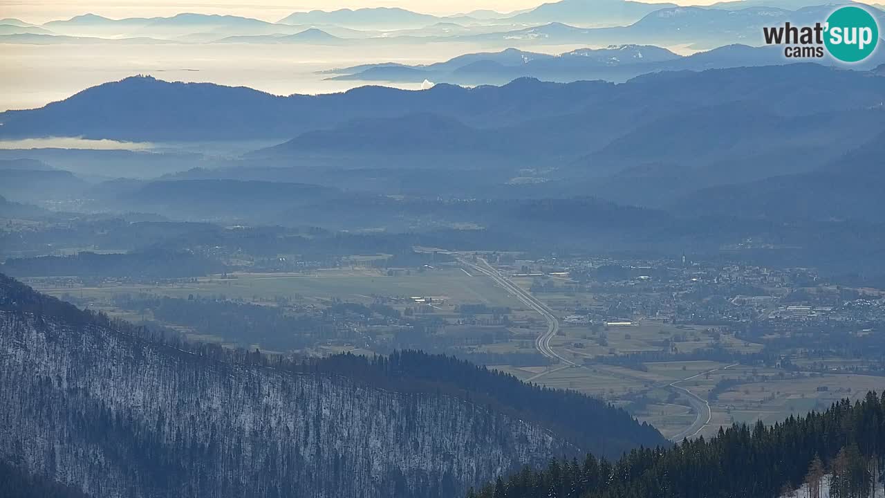 Koča na Golici Webcam (1582 m) – Slowenien