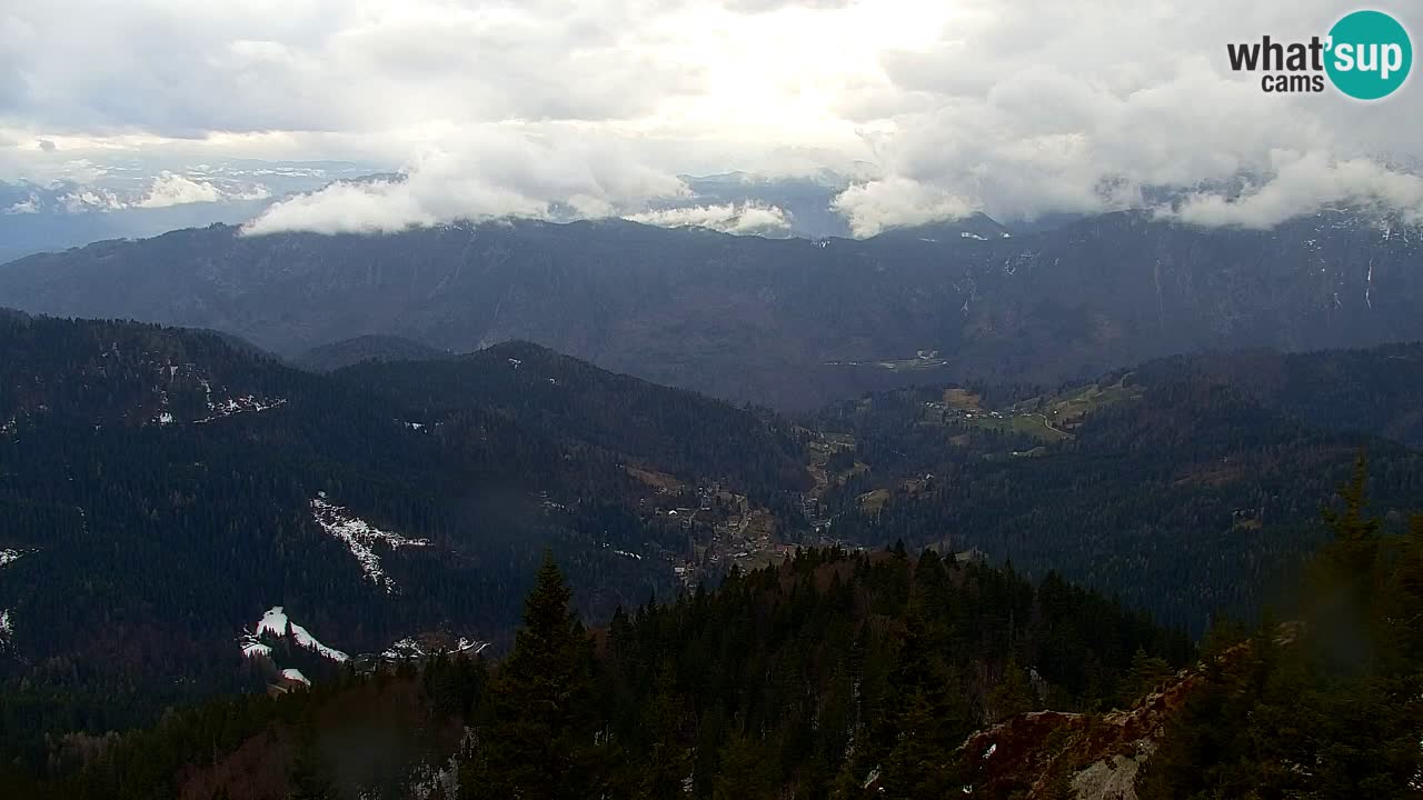 Koča na Golici Webcam (1582 m) – Slowenien