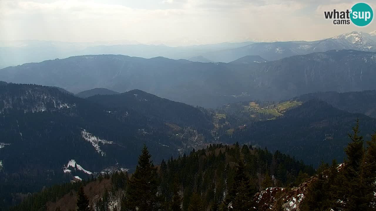 Koča na Golici Webcam (1582 m) – Slowenien