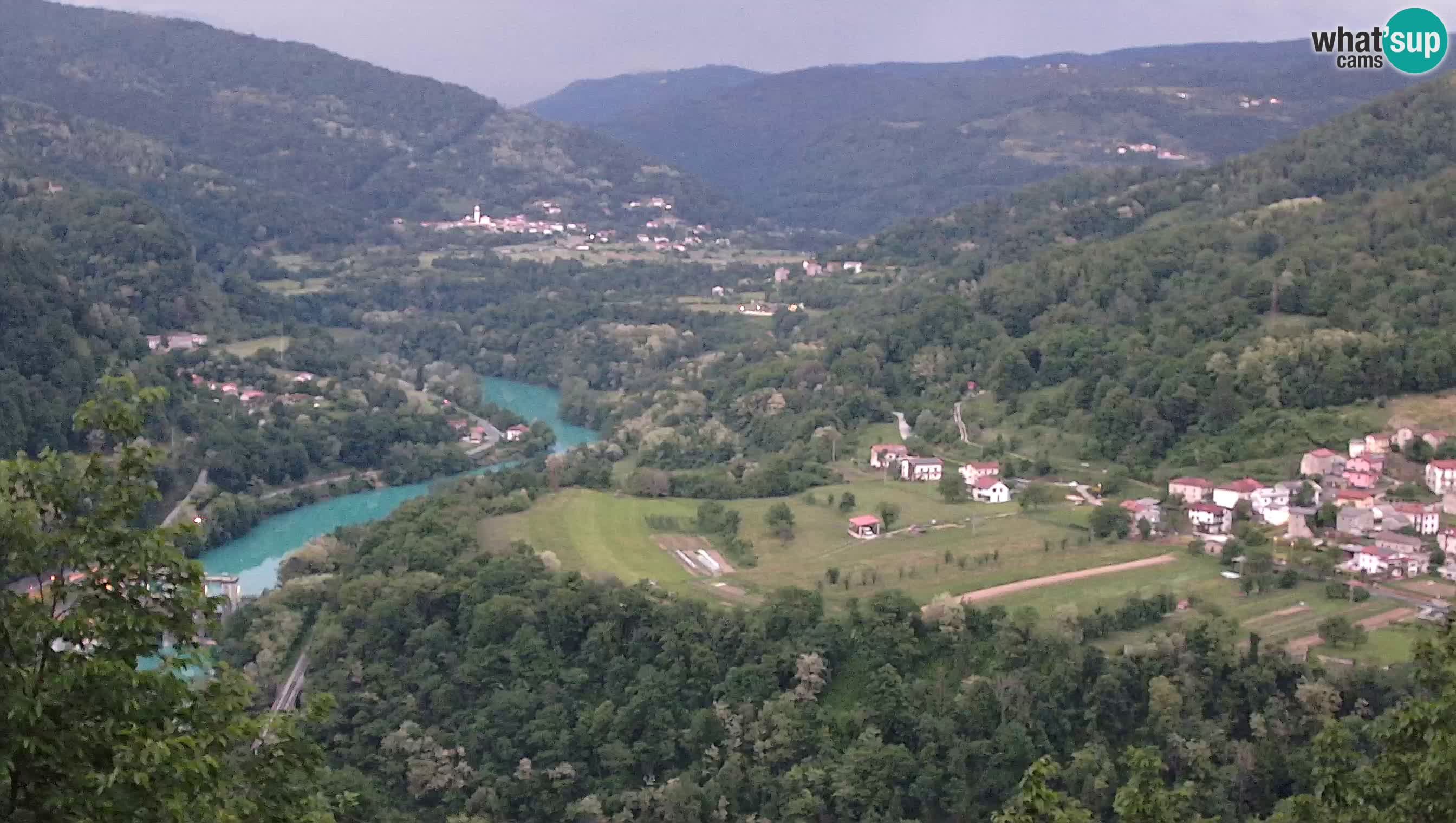 Live Webcam Kanal ob Soči – Vue sur la rivière Soča, Ajba, Bodrež et Ročinj