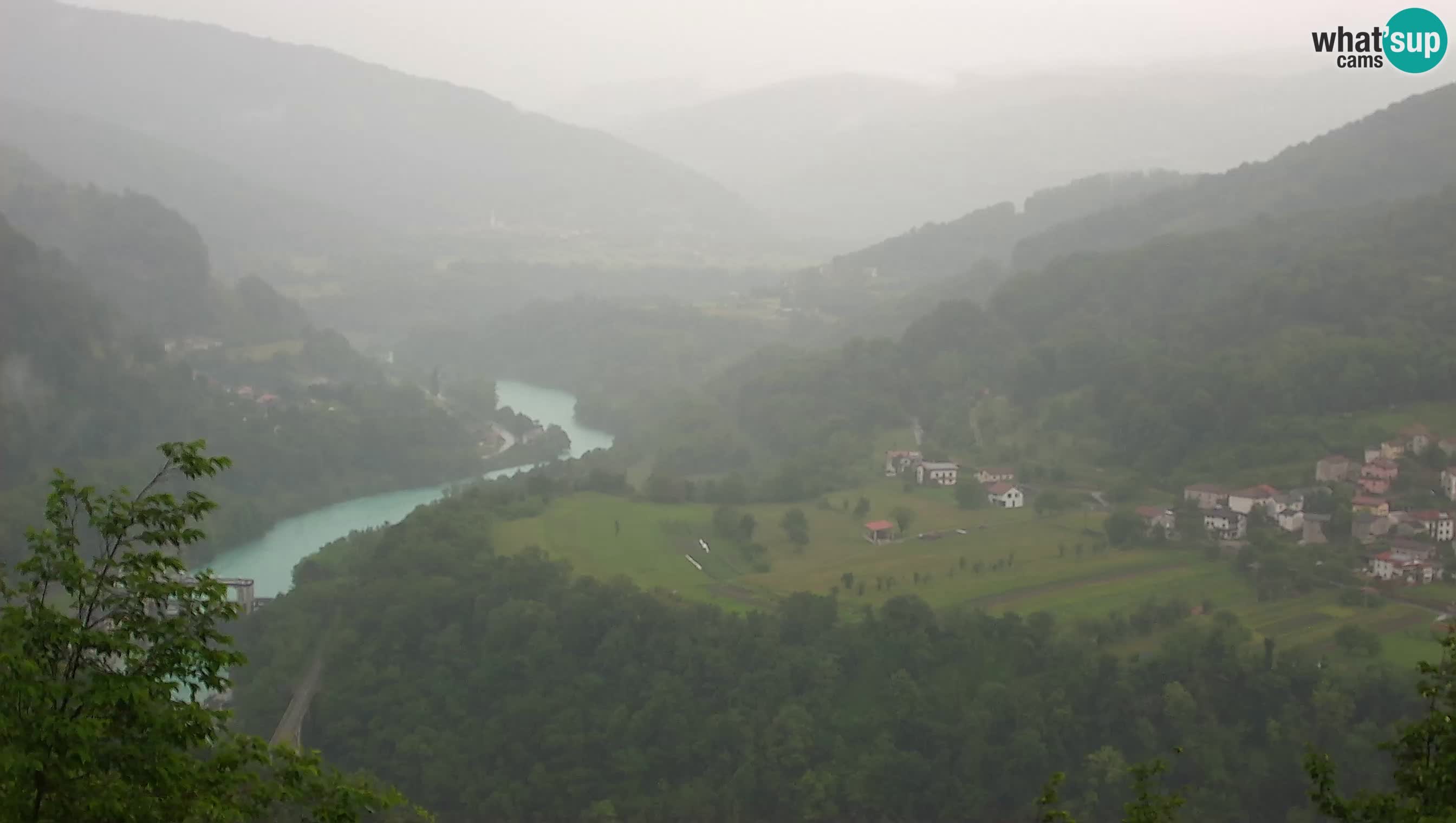 Live Webcam Kanal ob Soči – Vue sur la rivière Soča, Ajba, Bodrež et Ročinj