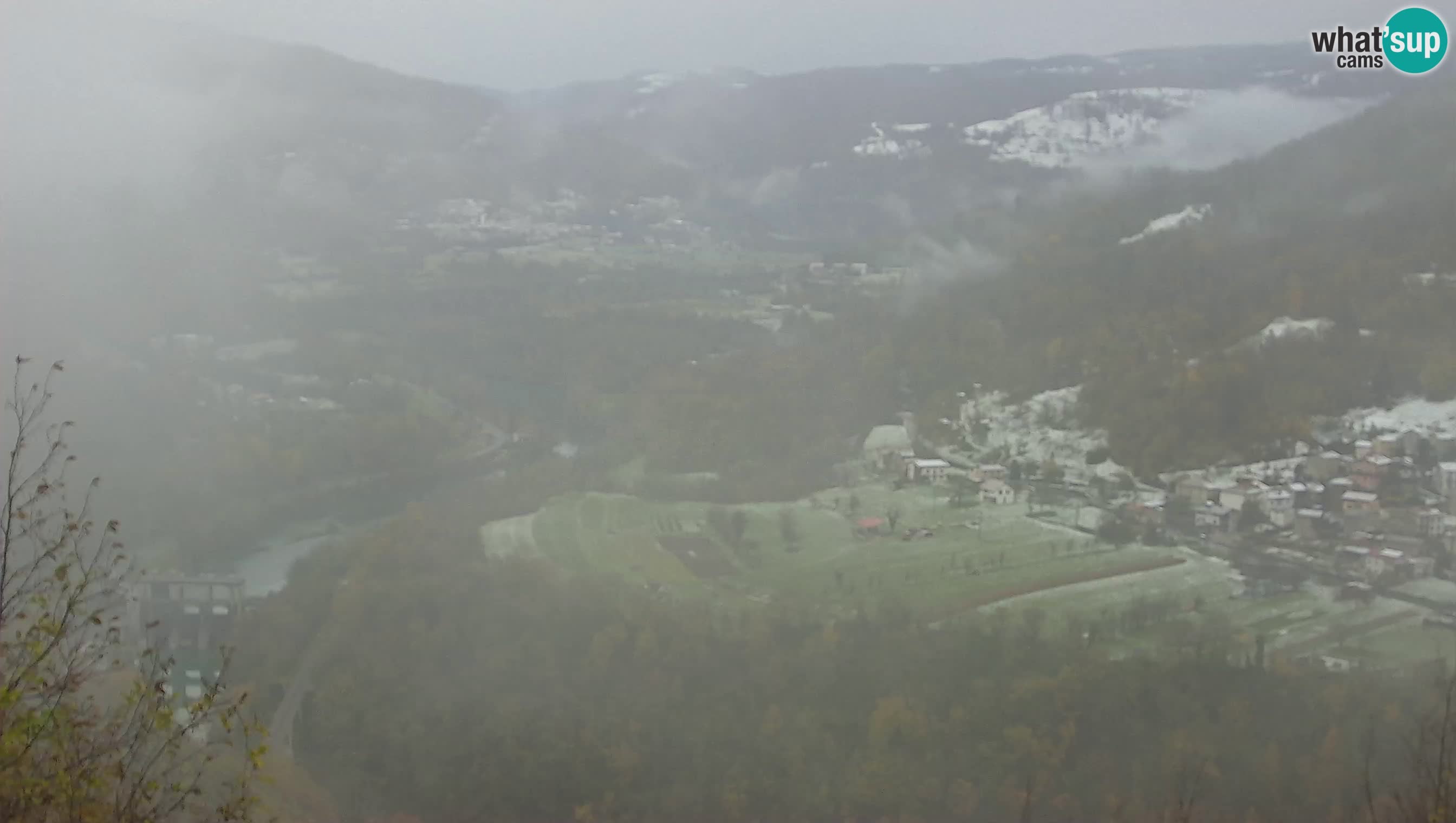 Live Webcam Kanal ob Soči – Vista sul fiume Isonzo, Ajba, Bodrež e Ročinj