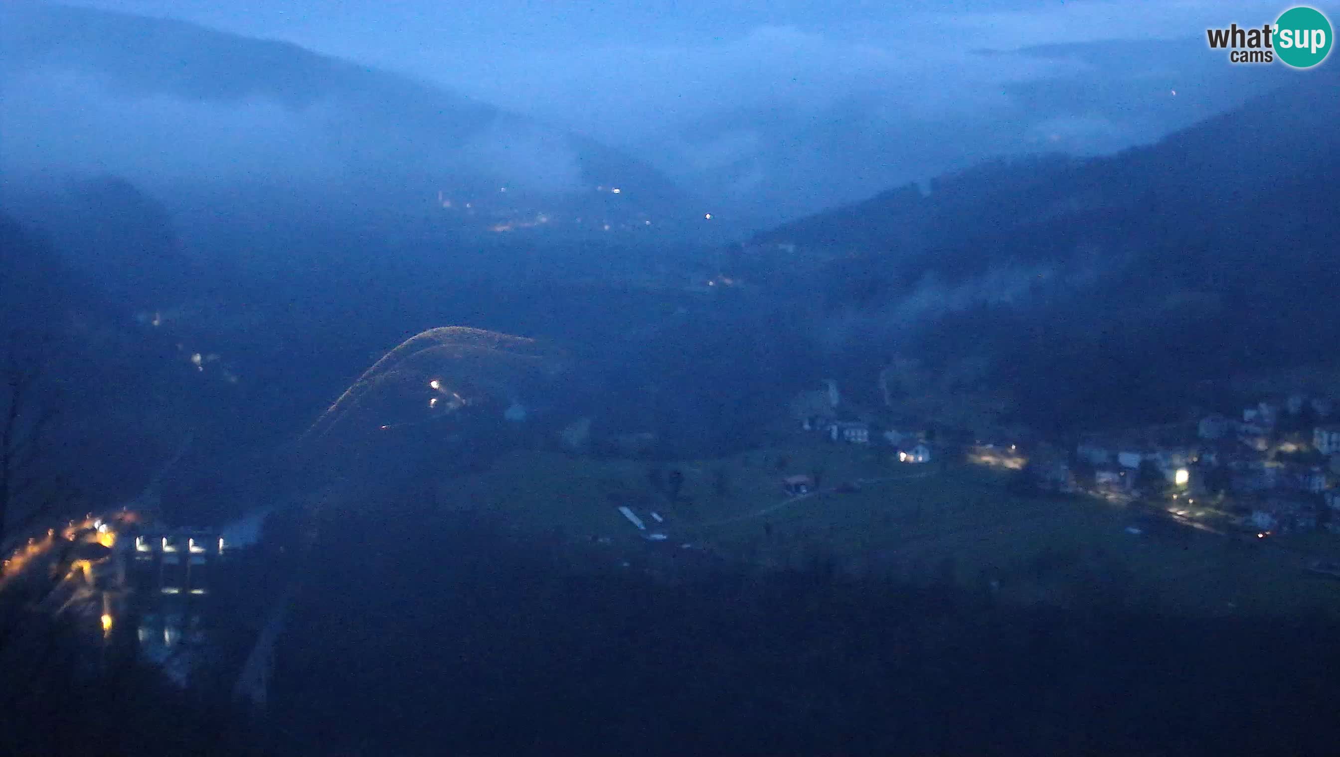 Camera en vivo Kanal ob Soči – Vue sur la rivière Soča, Ajba, Bodrež y Ročinj