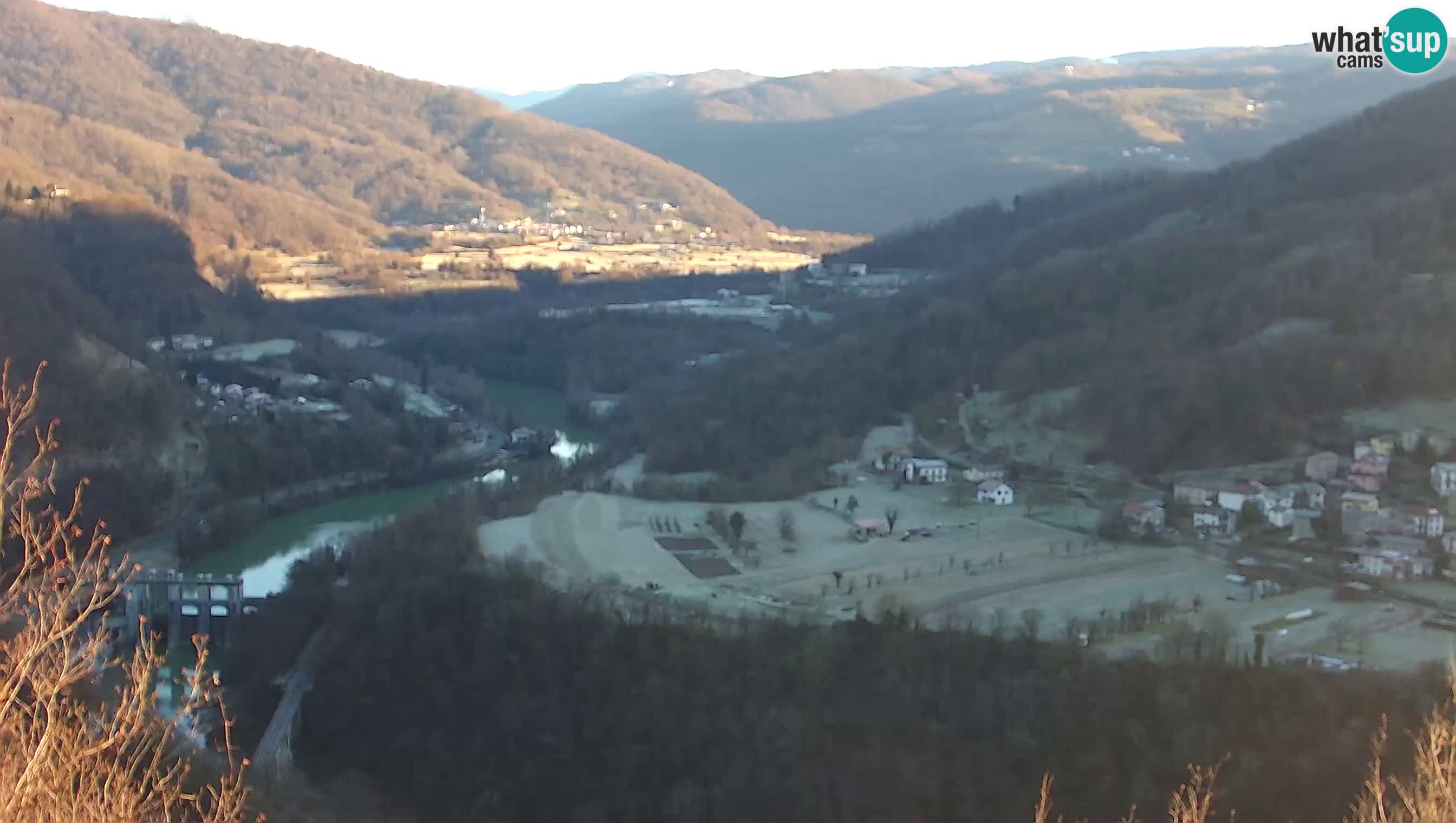 Live Webcam Kanal ob Soči – Vue sur la rivière Soča, Ajba, Bodrež et Ročinj