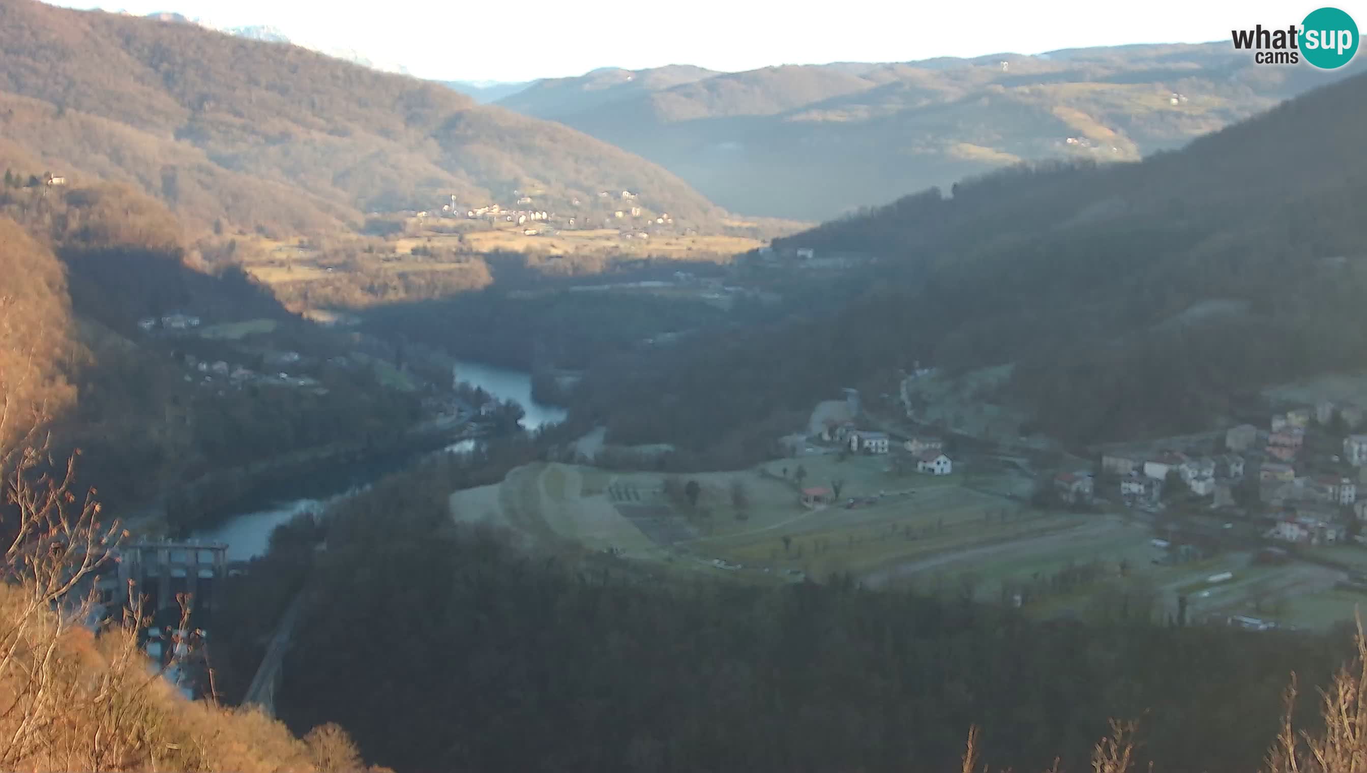 Live Webcam Kanal ob Soči – Vista sul fiume Isonzo, Ajba, Bodrež e Ročinj