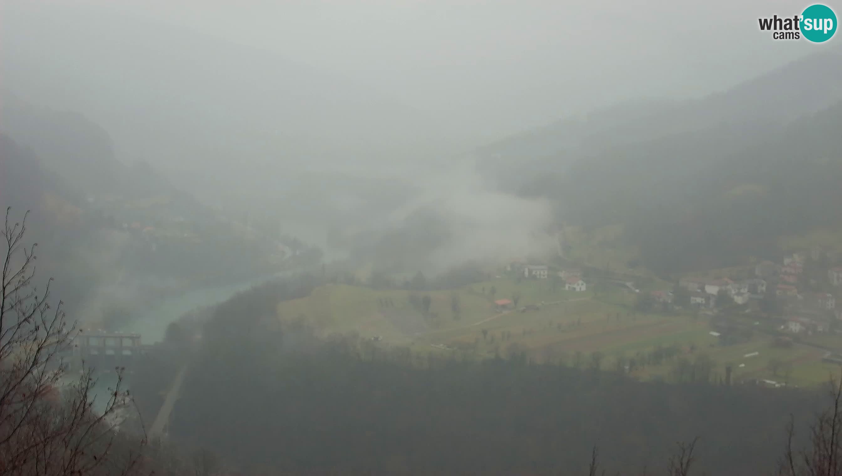 Live Webcam Kanal ob Soči – Vista sul fiume Isonzo, Ajba, Bodrež e Ročinj