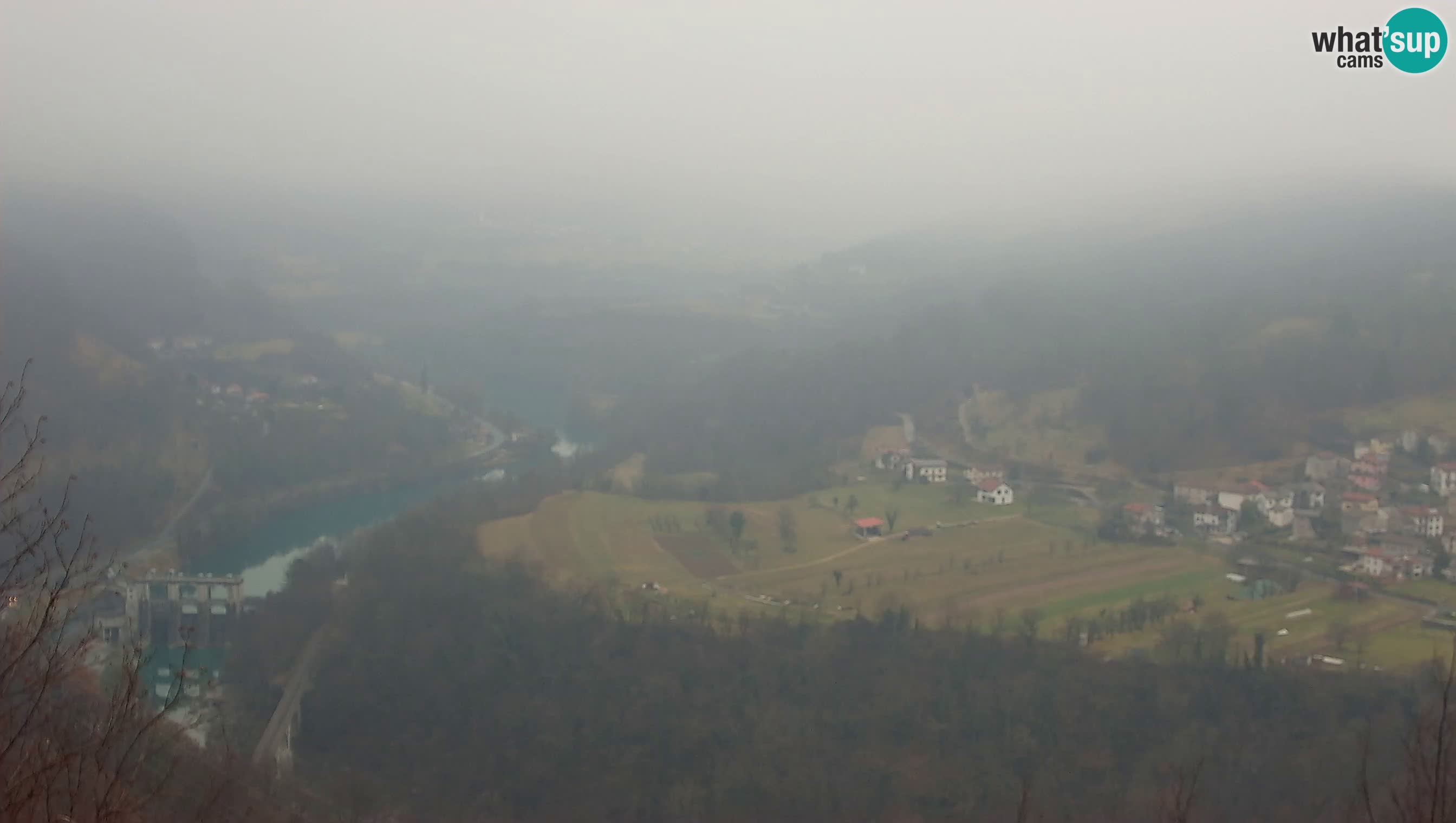 Live Webcam Kanal ob Soči – Vue sur la rivière Soča, Ajba, Bodrež et Ročinj