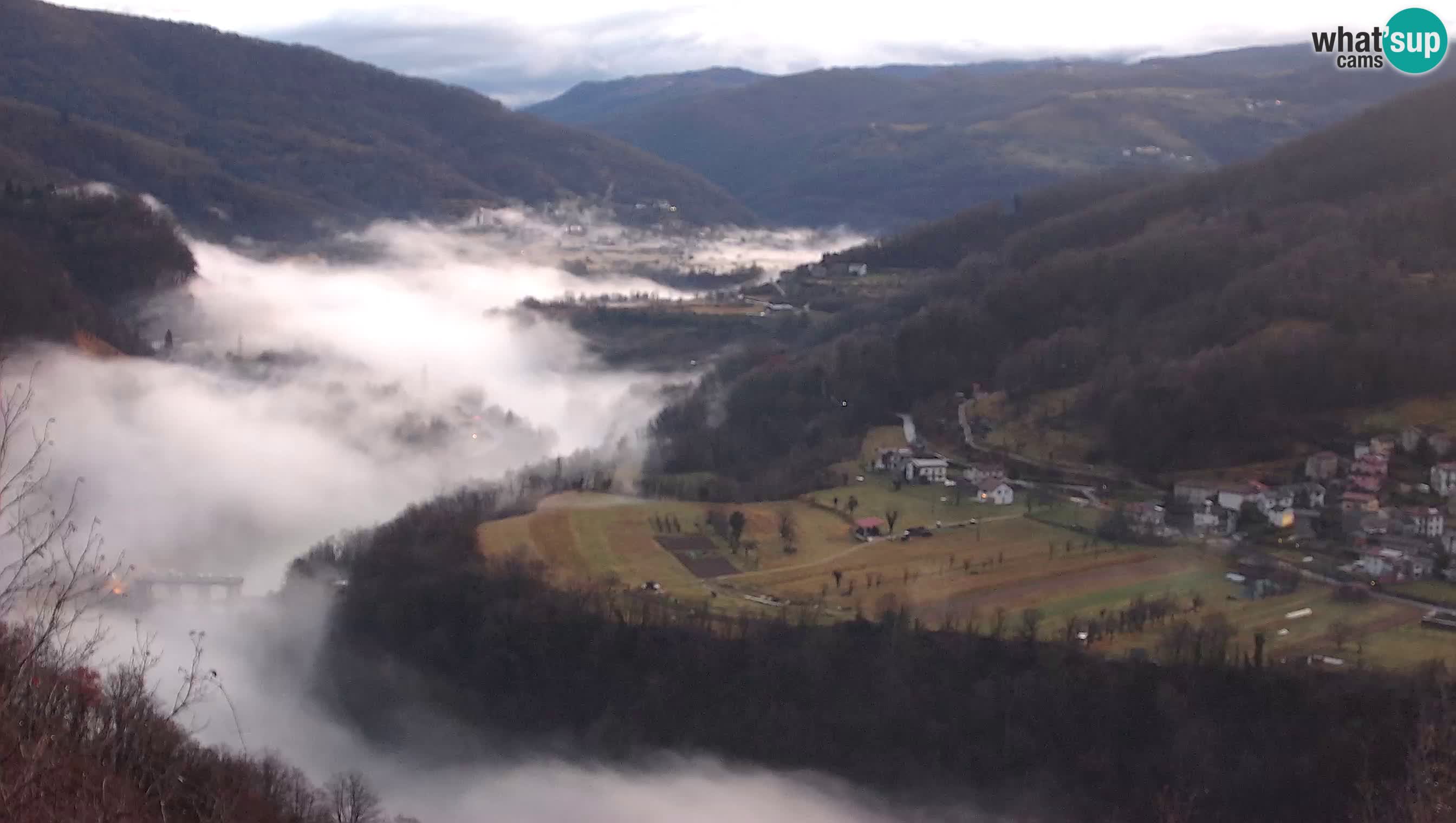 Live Webcam Kanal ob Soči – Vista sul fiume Isonzo, Ajba, Bodrež e Ročinj