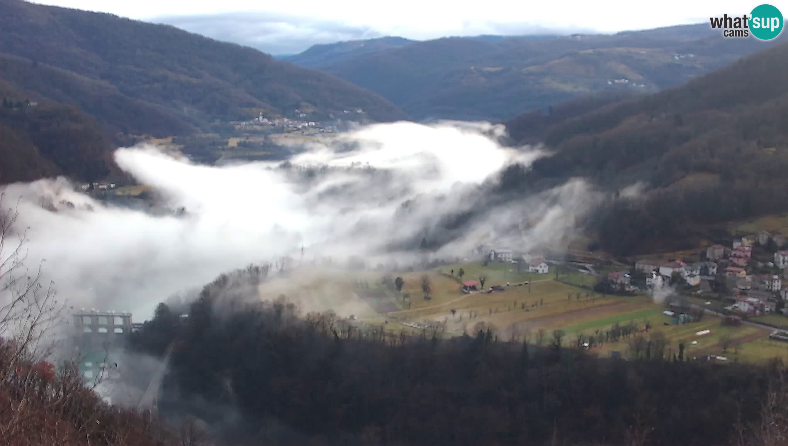 Live Webcam Kanal ob Soči – Vista sul fiume Isonzo, Ajba, Bodrež e Ročinj