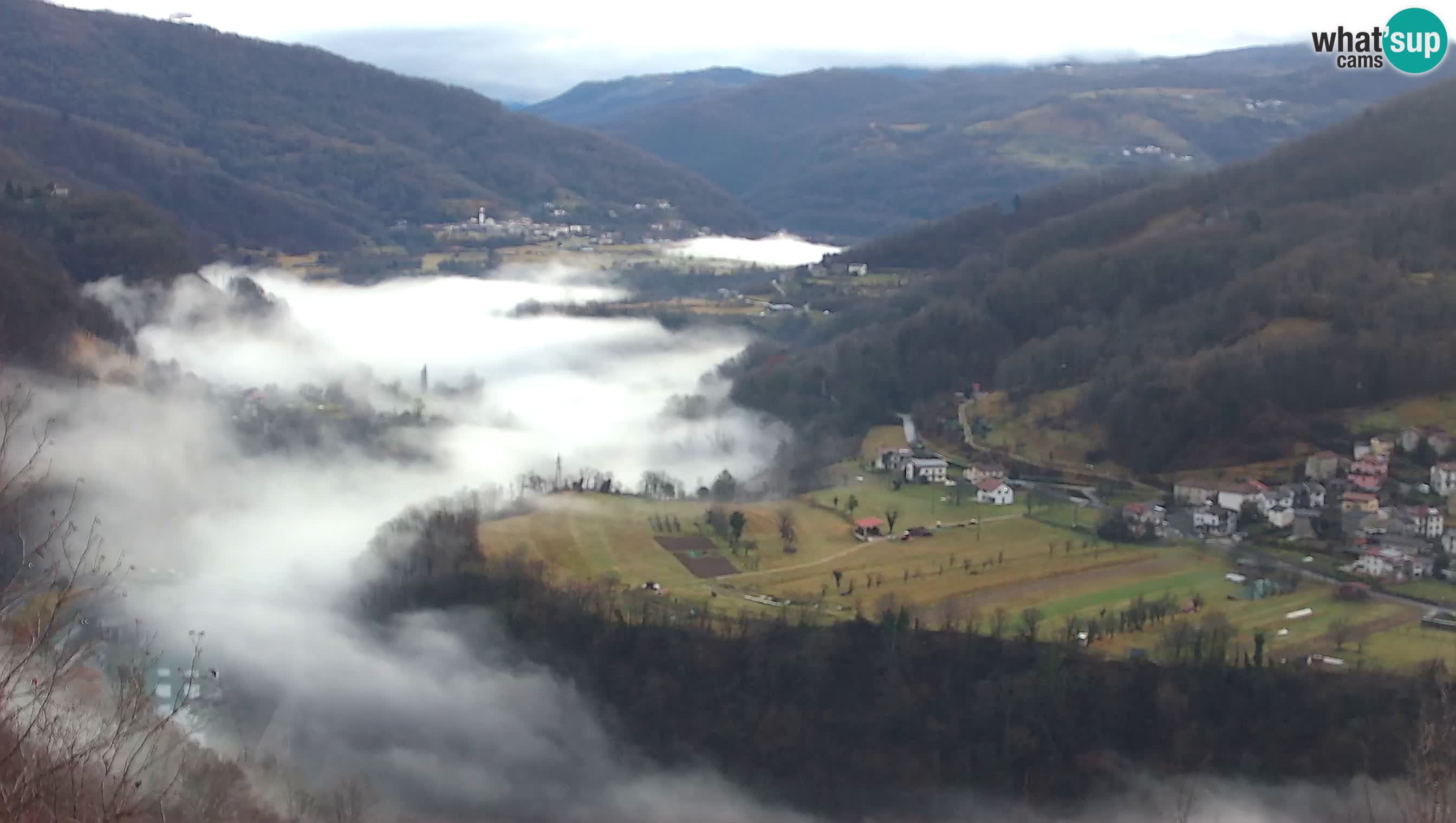 Live Webcam Kanal ob Soči – Vista sul fiume Isonzo, Ajba, Bodrež e Ročinj